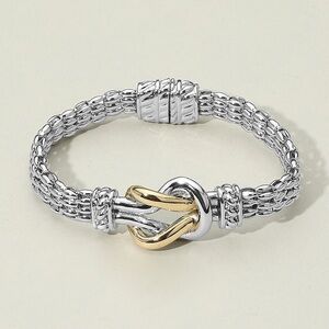 14KGP Two Tone Knot Bracelet
